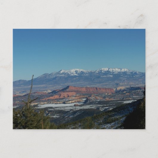 下の山を見渡す ポストカード (正面)