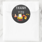 下の建築誕生日ありがとうChalkboard ラウンドシール (バッグ)