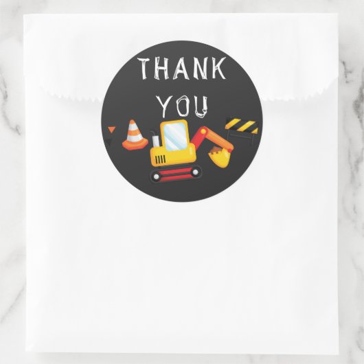 下の建築誕生日ありがとうChalkboard ラウンドシール (バッグ)