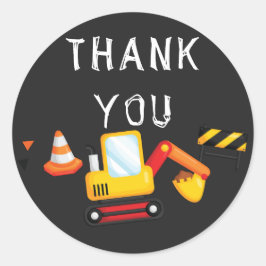 下の建築誕生日ありがとうChalkboard ラウンドシール