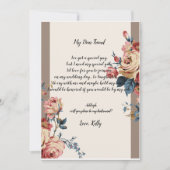 下の方     が私の花嫁の付き添いだ 招待状 (正面)