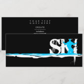 下りスキーストライプ場 招待状 (正面/裏面)