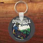 下りパーソナライズされたヒルレーシングマウンテンバイクトレイル キーホルダー (正面)