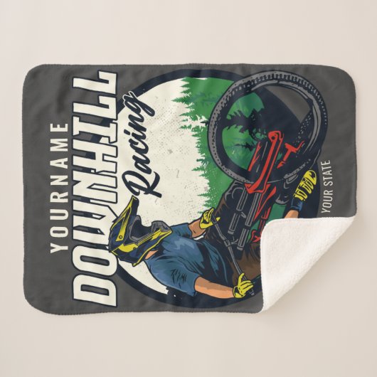 下りパーソナライズされたヒルレーシングマウンテンバイクトレイル シェルパブランケット (正面(横))