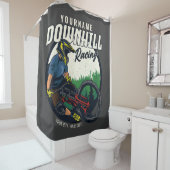 下りパーソナライズされたヒルレーシングマウンテンバイクトレイル シャワーカーテン (インサイチュ)