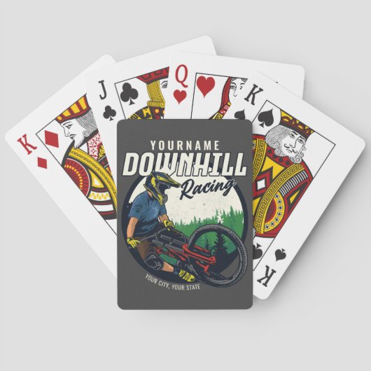 下りパーソナライズされたヒルレーシングマウンテンバイクトレイル トランプ (裏面)