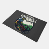 下りパーソナライズされたヒルレーシングマウンテンバイクトレイル ドアマット (アングル)