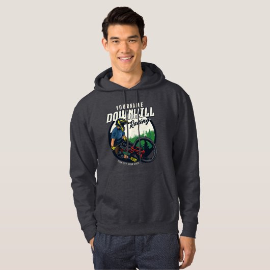 下りパーソナライズされたヒルレーシングマウンテンバイクトレイル   パーカ (正面フル)