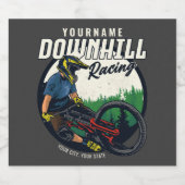 下りパーソナライズされたヒルレーシングマウンテンバイクトレイル ビールラベル (シングルラベル)