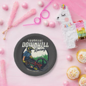 下りパーソナライズされたヒルレーシングマウンテンバイクトレイル ペーパープレート (パーティー)