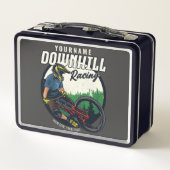 下りパーソナライズされたヒルレーシングマウンテンバイクトレイル メタルランチボックス (裏面)