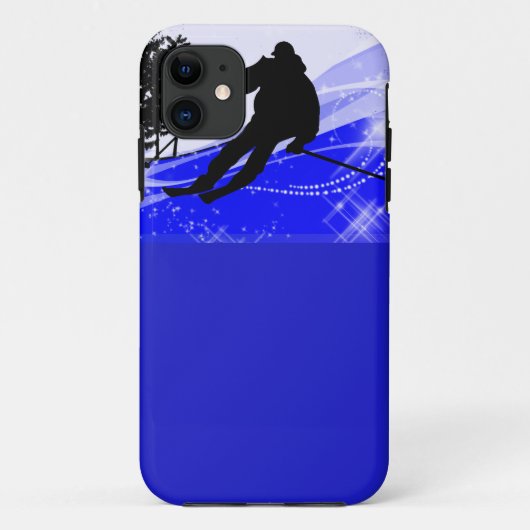 下り坂にスキー斜面で Case-Mate iPhoneケース (裏面)