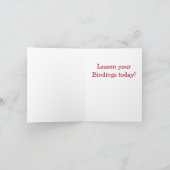 下り坂のスキーヤーのメリークリスマス カード (内部)