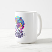 下り坂のスキーヤー コーヒーマグカップ (正面右)