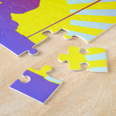 下り坂のスキーヤー ジグソーパズル (側面)