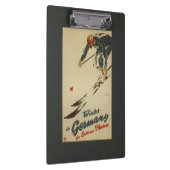 下り坂のスキーヤー-スポーツおよび喜びの広告宣伝 クリップボード (右)