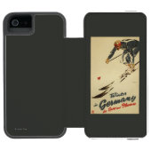 下り坂のスキーヤー-スポーツおよび喜びの広告宣伝 INCIPIO iPhoneウォレットケース (フォリオオープン)