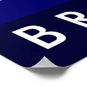 下り坂のスキー場 ポスター (角)