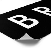 下り坂のスキー場 ポスター (角)