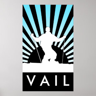 下り坂のスキーvail ポスター