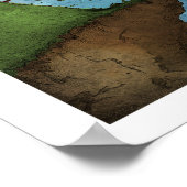 下り坂のポスターをスライドした世界 ポスター (角)