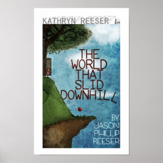 下り坂のポスターをスライドした世界 ポスター