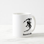 "下り坂はホーム" コーヒーマグカップ (正面右)