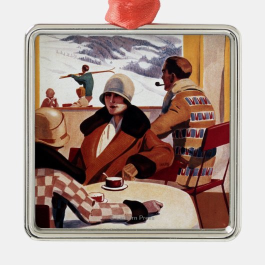 下り坂クラブ昇進ポスター メタルオーナメント (正面)