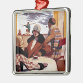 下り坂クラブ昇進ポスター メタルオーナメント (左)