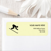 下り坂スキーシンボル ラベル (インサイチュ)