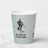 下り坂メタルルックでテキス男らしトをスキー 紙コップ (正面)