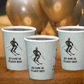 下り坂メタルルックでテキス男らしトをスキー 紙コップ