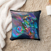 下り坂極度のクレヨンによって着色される土のバイク クッション (ブランケット)