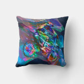 下り坂極度のクレヨンによって着色される土のバイク クッション (裏面)