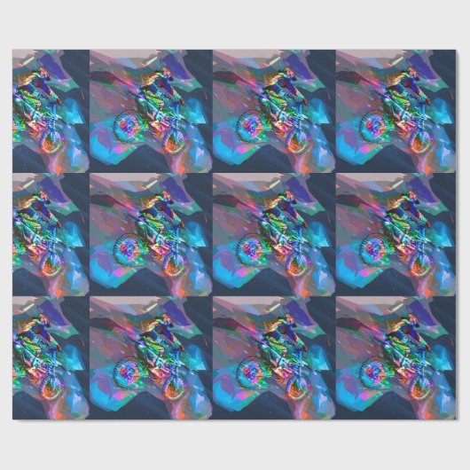 下り坂極度のクレヨンによって着色される土のバイク ラッピングペーパー (フラット)