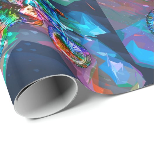 下り坂極度のクレヨンによって着色される土のバイク ラッピングペーパー (ロールコーナー)