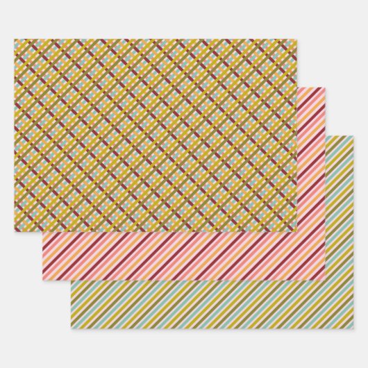 下り棚ライナー又はギフトかわいらしラップとしての ラッピングペーパーシート (セット)