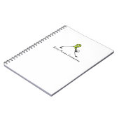 下り犬のヨガの棒の姿 ノートブック (左側)