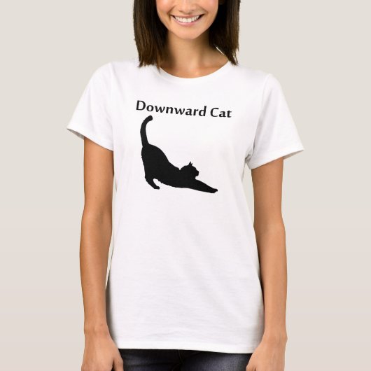 下り猫 Tシャツ (正面)