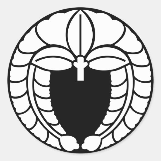 下り藤 ラウンドシール (正面)