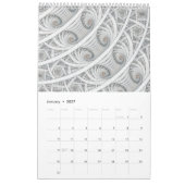 "下る"螺線形のフラクタル カレンダー (1月 2027)