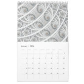 "下る"螺線形のフラクタル カレンダー (1月 2026)