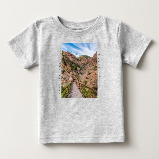 下を見て7つの秋階段の子供Tシャツ ベビーTシャツ (正面)