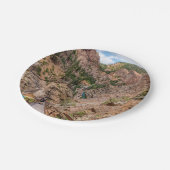 下を見て7つの秋階段紙プレート ペーパープレート (アングル)