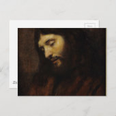 下を見るイエス ポストカード (正面/裏面)