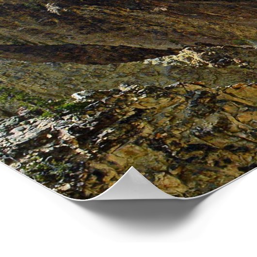 下イエローストーン滝イエローストーン国立公園 ポスター (角)