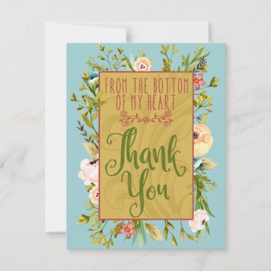 下位のハートフローラサンキューカード サンキューカード (正面)