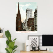 下位ブロードウェイNY 1897ヴィンテージ ポスター (ホームオフィス)