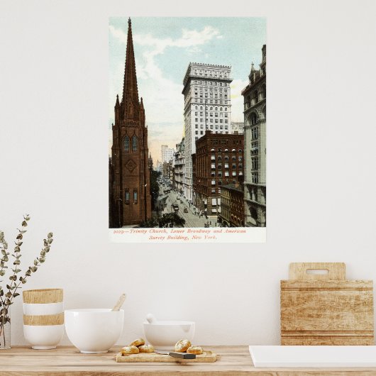 下位ブロードウェイNY 1897ヴィンテージ ポスター (キッチン)