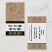 下側接線スパイラル抽象芸術 名刺 (正面/裏面)